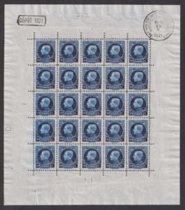1921 - Re Alberto I 50 cent. azzurro scuro, ... 