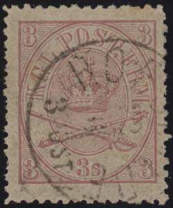 1864 - 3 s. lilla, n° 12, ottimo.