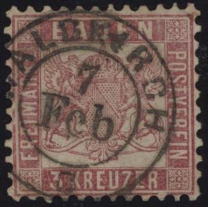 1862/64 - 3 k. rosa, n° 17 (Mi n° 18).