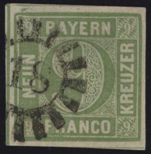 1850 - 9 k. verde smeraldo chiaro, Mi n° ... 