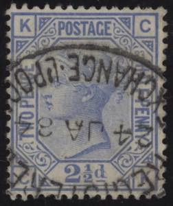 1875/80 - 2,5 d. azzurro, n° 57 e 62, tutte ... 