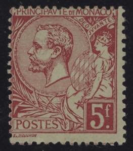 1891 - 5 Fr. carminio su verde, n° 21a, ... 