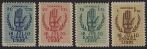 1938 - 18 Luglio, n° 636/9, ottima.