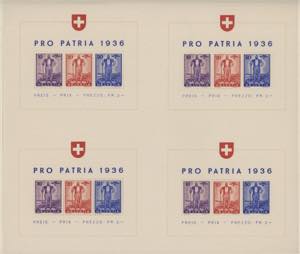 1936 - Pro Patria, BF n° 2 (di 4 ... 
