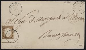 1862 - 10 cent. bruno, n° 1c, eccezionale, ... 