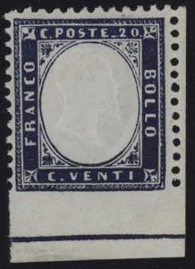 1862 - 20 centesimi indaco, n° 2, ottimo ... 