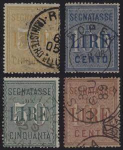 1884 - Cifre in Bianco, n° 15/16 e 31/32, ... 