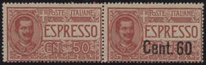 1922 - Sovrastampato 60 cent., Ex n° 6e, in ... 