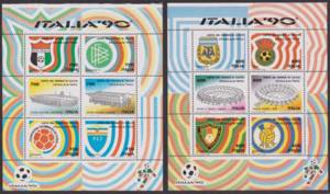 1990 - Mondiali di Calcio, BF n° 5b + 7b, ... 