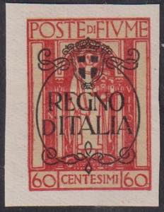 1924 - 60 cent., n° 209 l, non dentellato, ... 