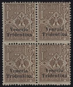 1918 - 1 cent. bruno, n° 19aa, in splendida ... 