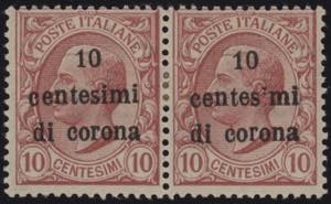 1919 - 10 cent. sovrastampato, n° 4 (v + ... 