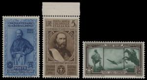 1932 - Garibaldi, n° 1/10 + P.A. + Ex., ... 