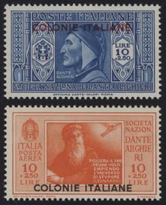 1932 - Dante Alighieri, n° 11/22 + P.A., ... 