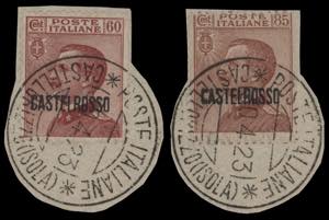 1922 - Castelrosso, n° 1/9, ottimi, usati ... 