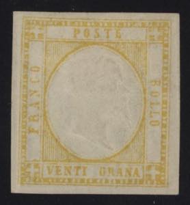 1861 - 20 grana giallo, n° 23, ottimo. ... 