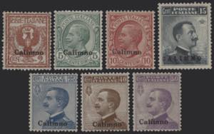 1912 - Soprastampati CALIMNO, n° 1/7, ... 