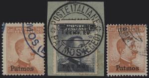 1912 - Soprastampati PATMOS, n° 1/11, ... 