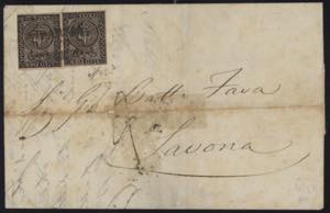 1852 - 15 cent. rosa, n° 3, coppia ... 