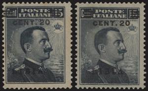 1916 - Michetti 15 Cent. con soprastampa ... 