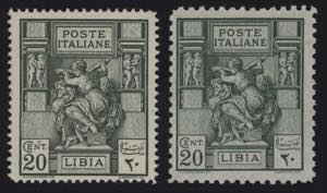 1924 - Sibilla Libica, n° 40/43 e 54/57, ... 