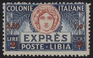 1927 - Turrita, 2,50 lire su 2 lire, Ex ... 