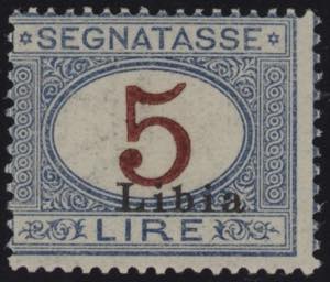 1915 - Sovrastampato 5 Lire, Sx n° 10, ... 