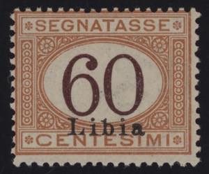 1925 - Cifra bruna 60 Centesimi, Sx n° 11, ... 