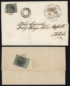1852 - 60 lettere dello Stato Pontificio di ... 