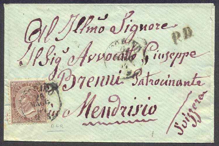 Lettera per la Svizzera con c.30 ... 