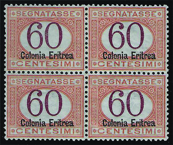 ERITREA - 1926 Segnatasse quartina ... 