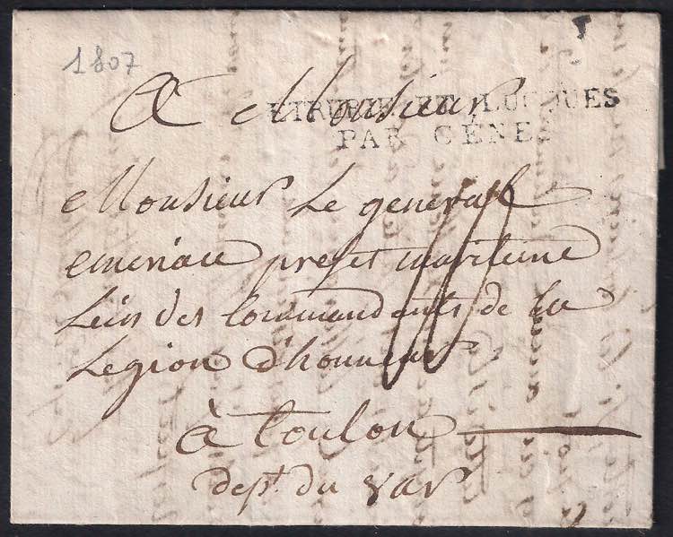 1807 Lettera da Bastia isle de ... 