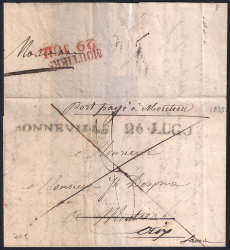 1835 Lettera da BONNEVILLE 26 LUG ... 