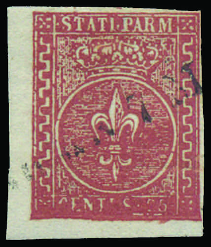 1852 Giglio c.25 rosso bruno (8) ... 