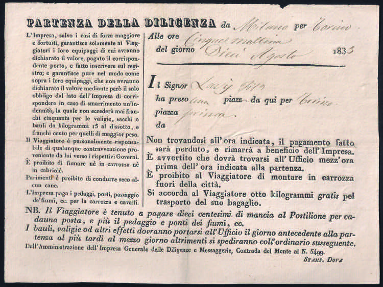 1833 Impresa Generale delle ... 