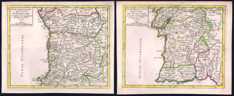 1749 Lotto di due mappe PARTIE ... 