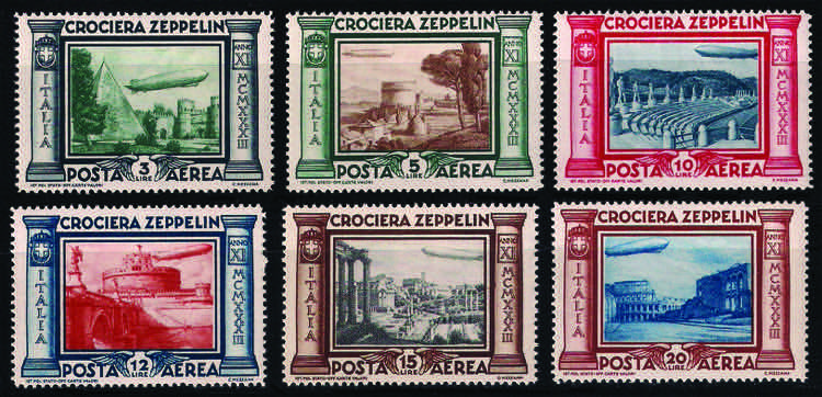 POSTA AEREA - 1933 Zeppelin serie ... 