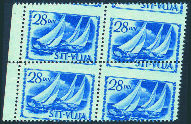 1952 Vela quartina d.28 azzurro ... 