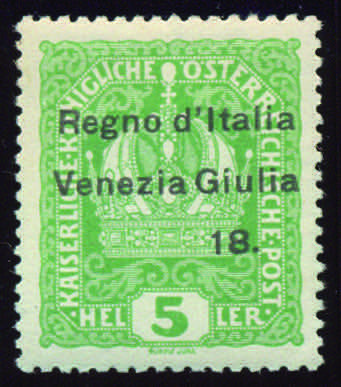 1918 H.5 verde giallo varietà (2t ... 
