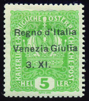 1918 H.5 verde giallo varietà (2v ... 