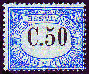 SEGNATASSE - 1925 Cifra c.50 ... 