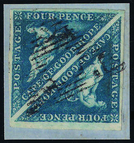 1863/4 Coppia p.4 azzurro scuro ... 
