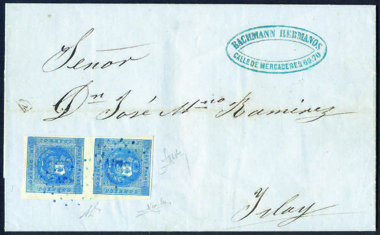 1858 Lettera con coppia verticale ... 