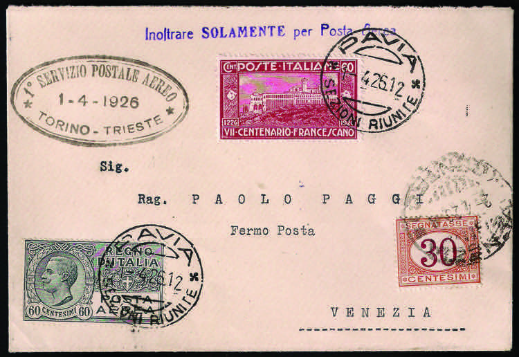 1926 1° Servizio Postale Aereo ... 