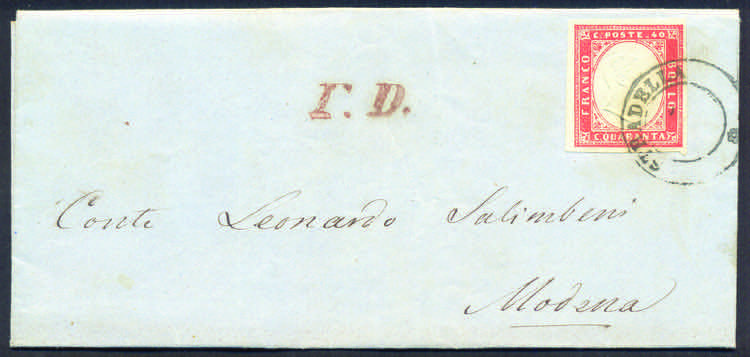 Lettera del 22 agosto 1859 con ... 