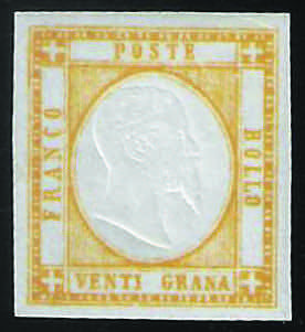 1861 Effigie g.20 giallo (23 ... 
