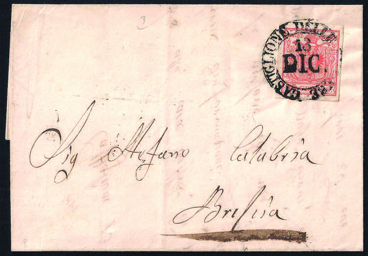 Lettera con c.15 rosso (6 cat.260) ... 