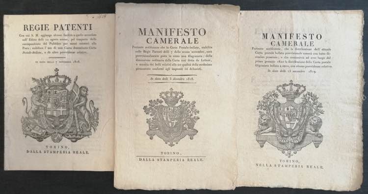 1818/19 Insieme delle tre Regie ... 