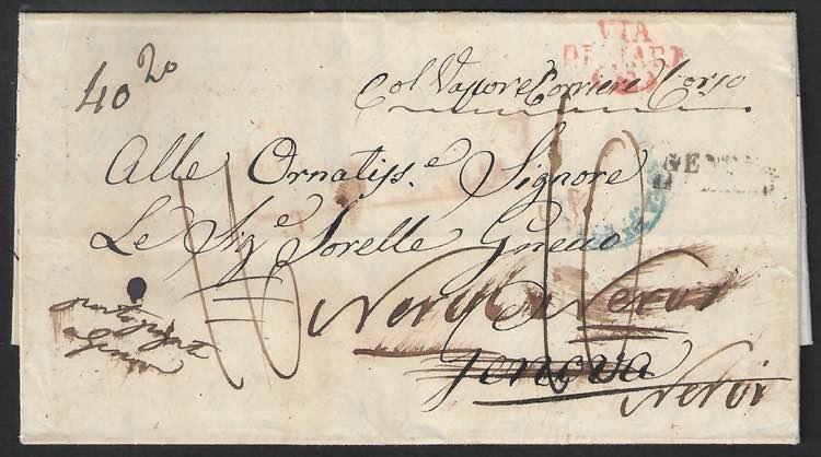 Lettera da Napoli 7 marzo 1849 per ... 
