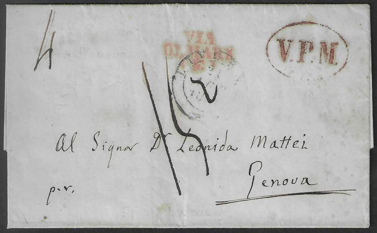 Lettera da Livorno 22 agosto 1852 ... 